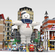 Image for article titled Gigantic Lego Stay Puft Marshmallow Man faces the Ghostbusters in NYC